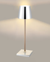 Madame Coco Bonar Touch Lampshade – Decorative Table Lamp | Silver, Gold & Rose