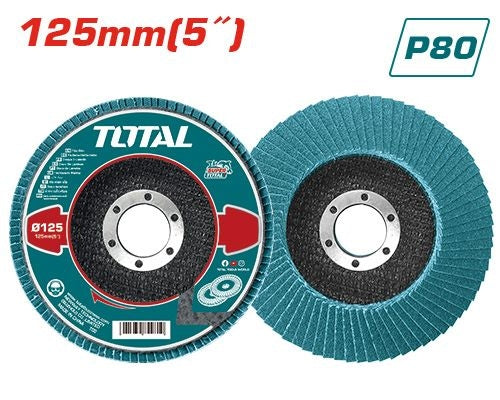 TOTAL Zirconium Flap Disc 125mm P80 – TAC641253