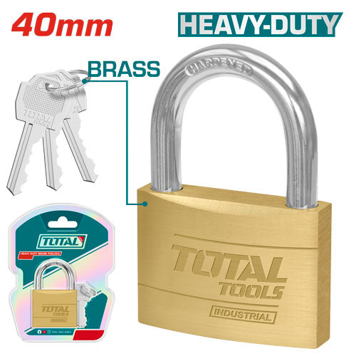 Total Heavy Brass Lock 40mm (TLK32402) – Maximum Security & Durability