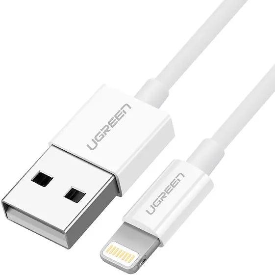 UGREEN USB-A Male to Lightning Male Cable Nickel Plating ABS Shell 1m (White)207