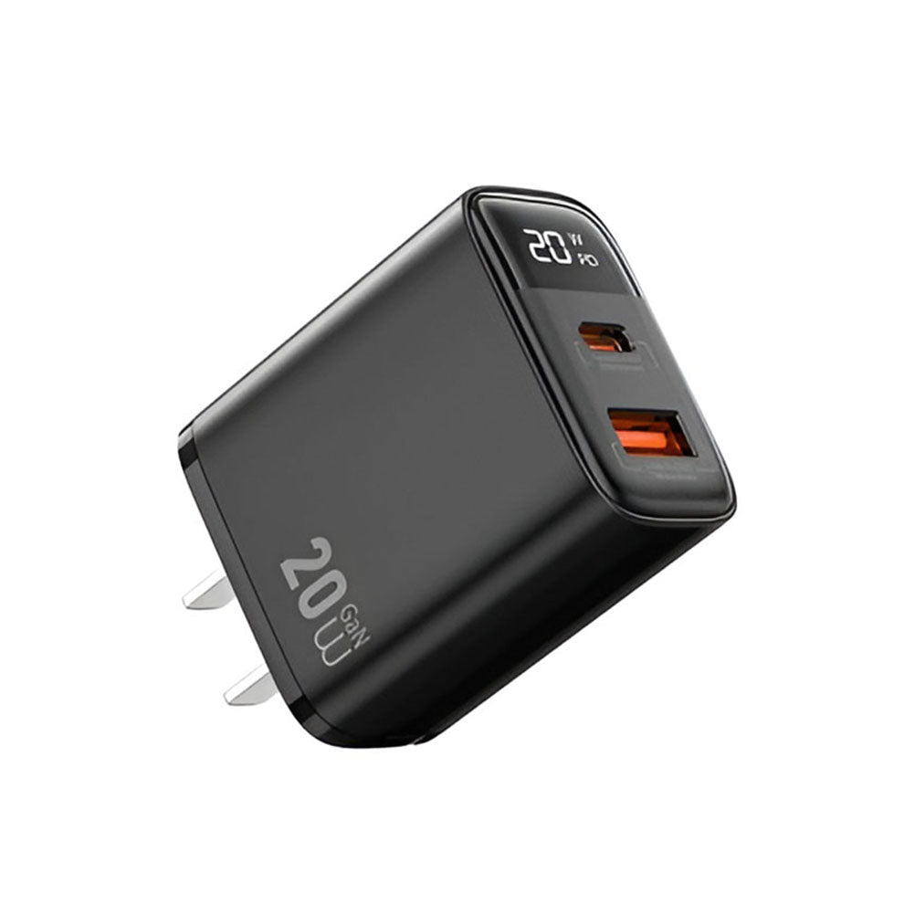 WiWU Firefly 20W GaN Fast PD Charger A+C – EU/UK/US Wall Adapter