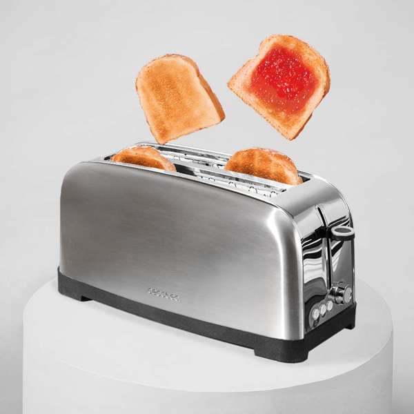 محمصة Cecotec Toastin’ Time 1500 Inox 4 شرائح 1500W