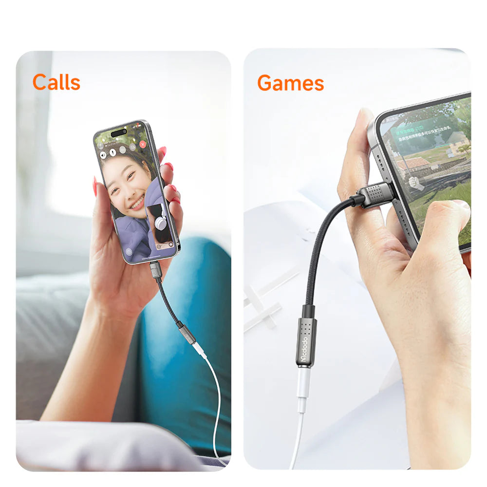 كابل مكدودو لايتينج إلى دي سي 3.5 مقاس 11 سم لأجهزة الصوت - أسود