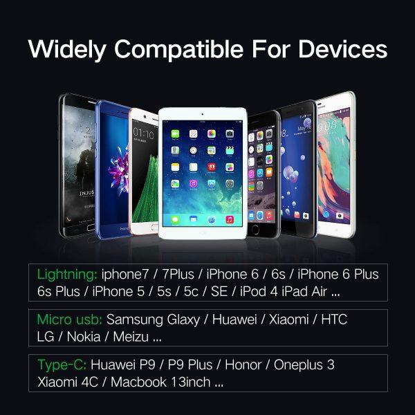 UGREEN 3-in-1 USB2.0-A Multifuntion Cable with Braid 1.5m