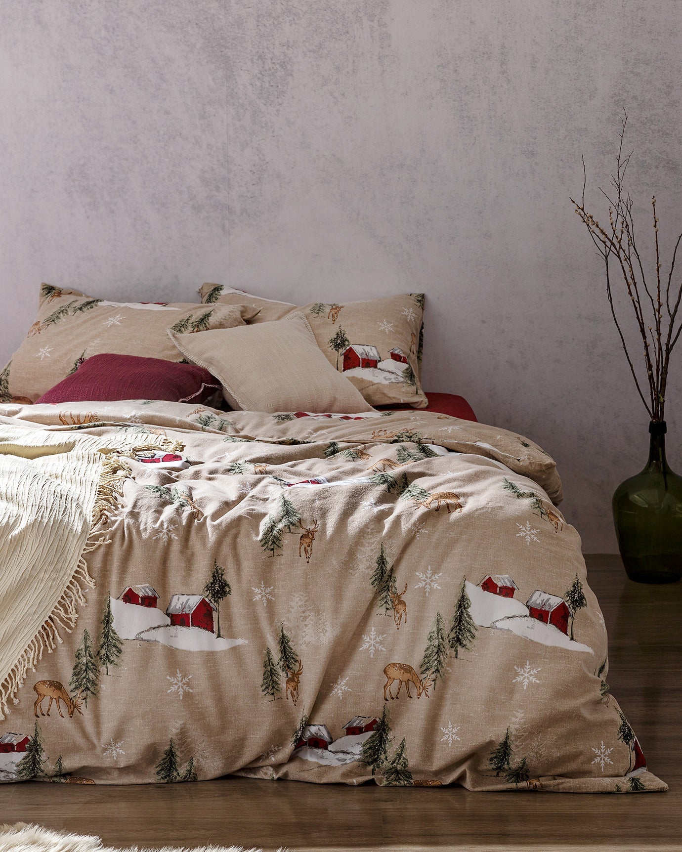 Charlen King Size Flannel Duvet Cover Set - Madame Coco JO