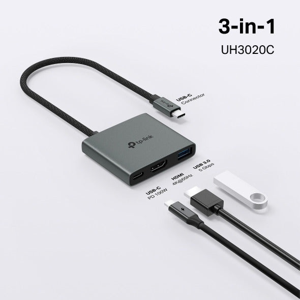 TP-Link UH3020C USB-C Hub — Ports Detail