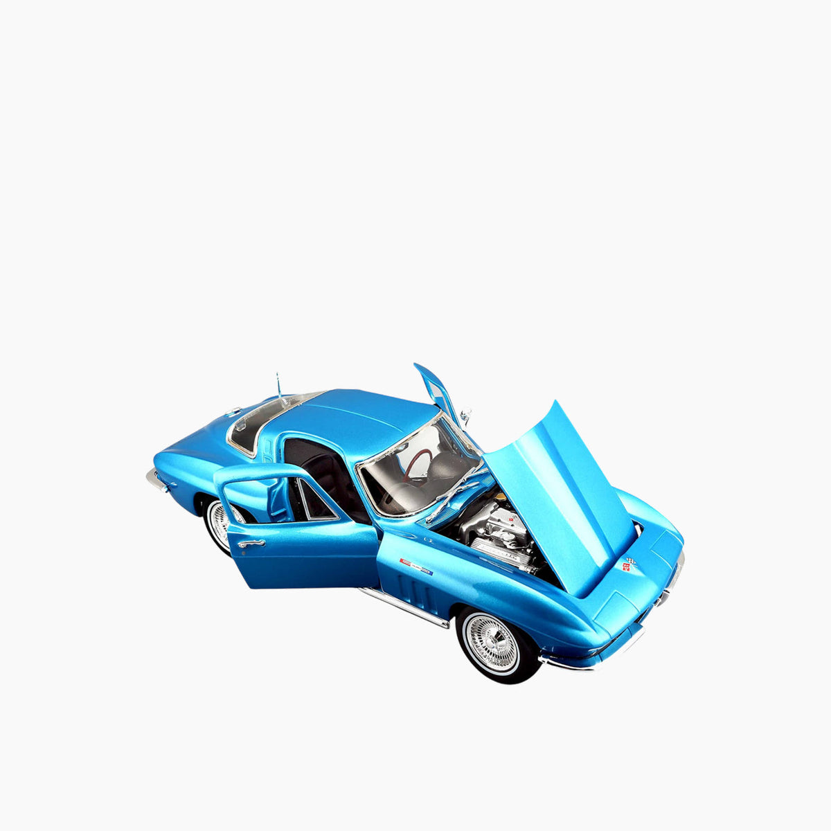 Bburago 1965 Chevrolet Corvette Die-Cast Model Car – 1:18 Scale