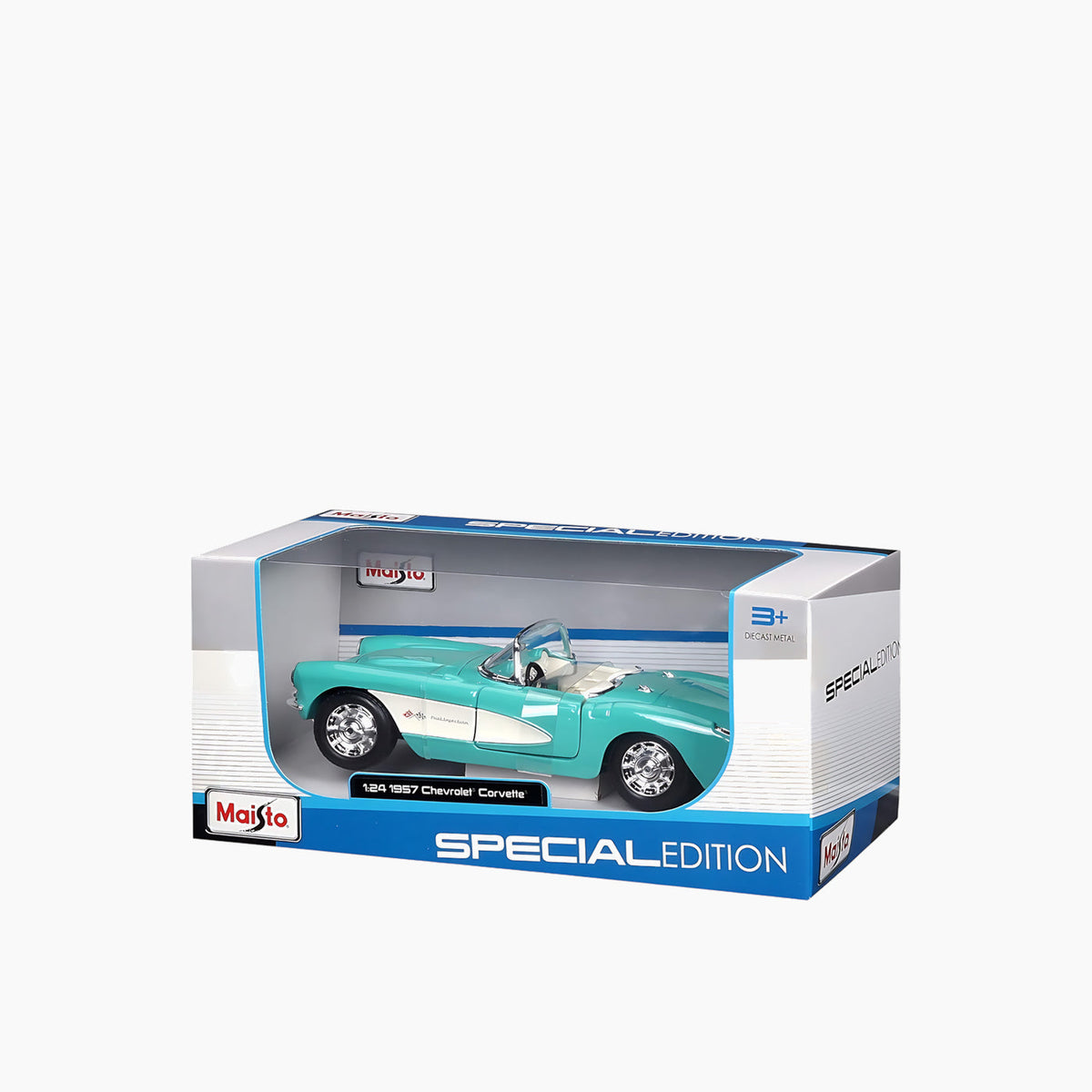 Maisto 1957 Chevrolet Corvette Die-Cast Model Car – 1:24 Scale