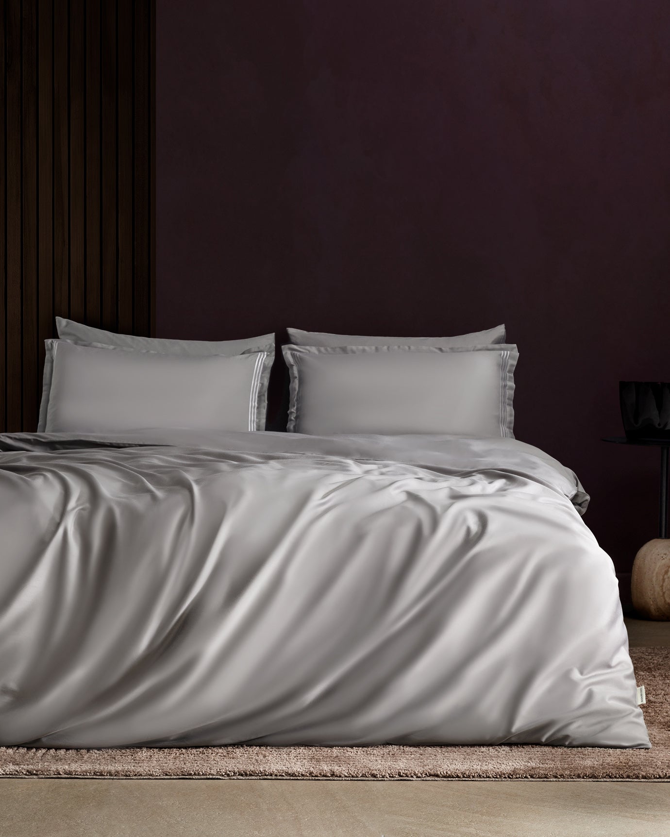 Clarette Double Size Bamboo Satin Duvet Cover Set - Madame Coco JO