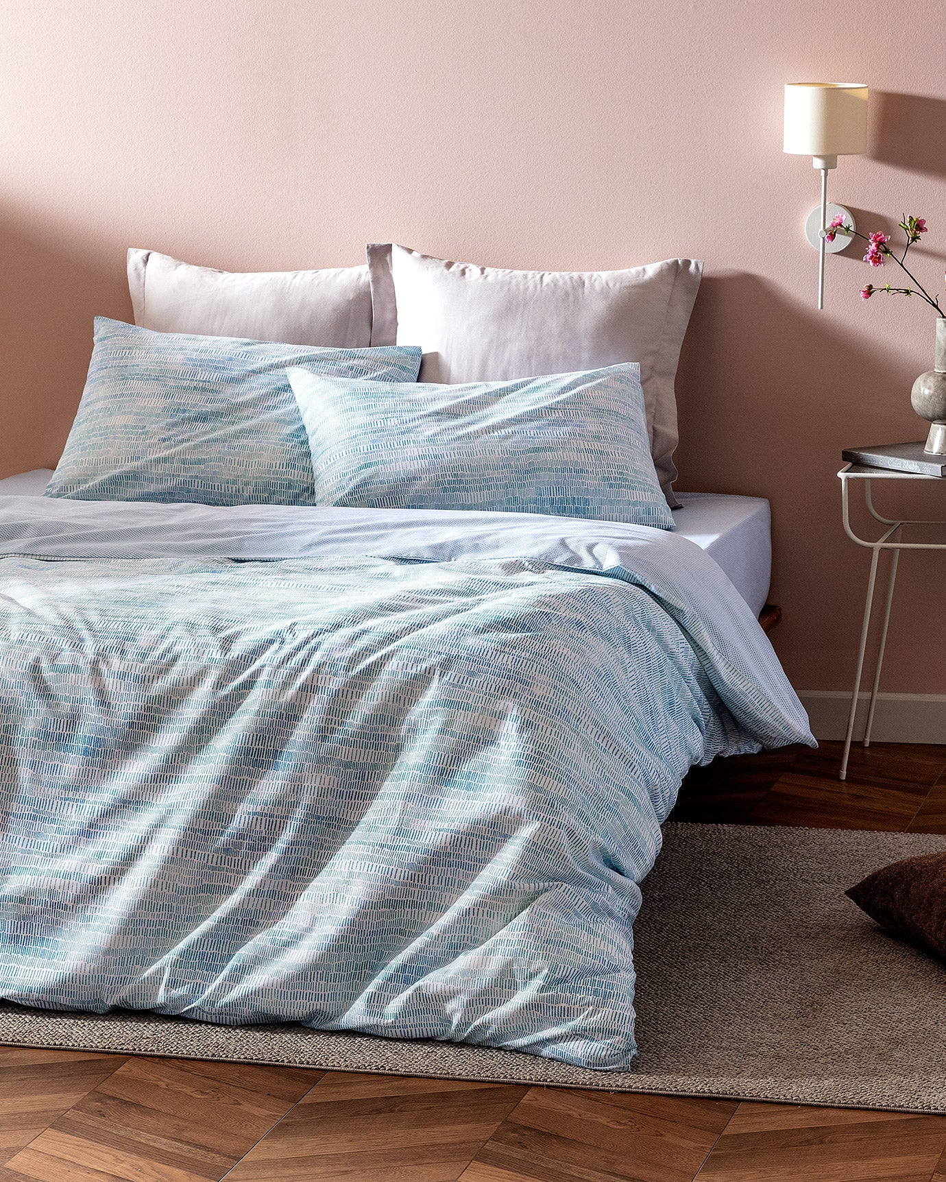Pinot King Size Fitted Duvet Cover Set - Ranforce Patterned - Madame Coco JO
