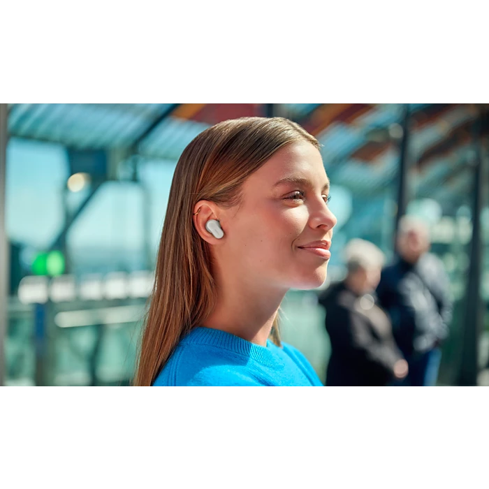 سماعات فيليبس 3000 TAT3509WT/97 لاسلكية حقيقية – أبيض