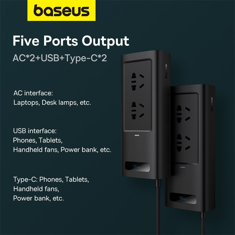 محول طاقة Baseus Pro بقوة 150 واط (220 فولت CN/EU)