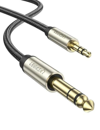 كابل UGREEN TRS مقاس 3.5 مم إلى 6.35 مم بطول 3 متر (رمادي)