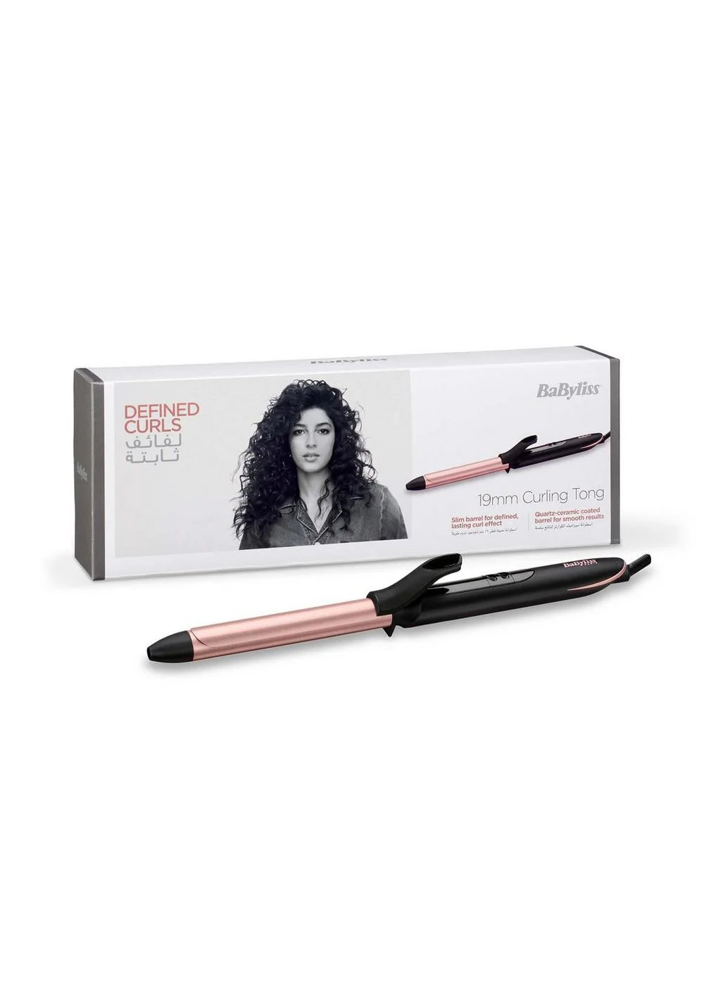 Babyliss Hair Curler, Up to 210°C, 19mm Barrel, C450E - Ceramic Coated