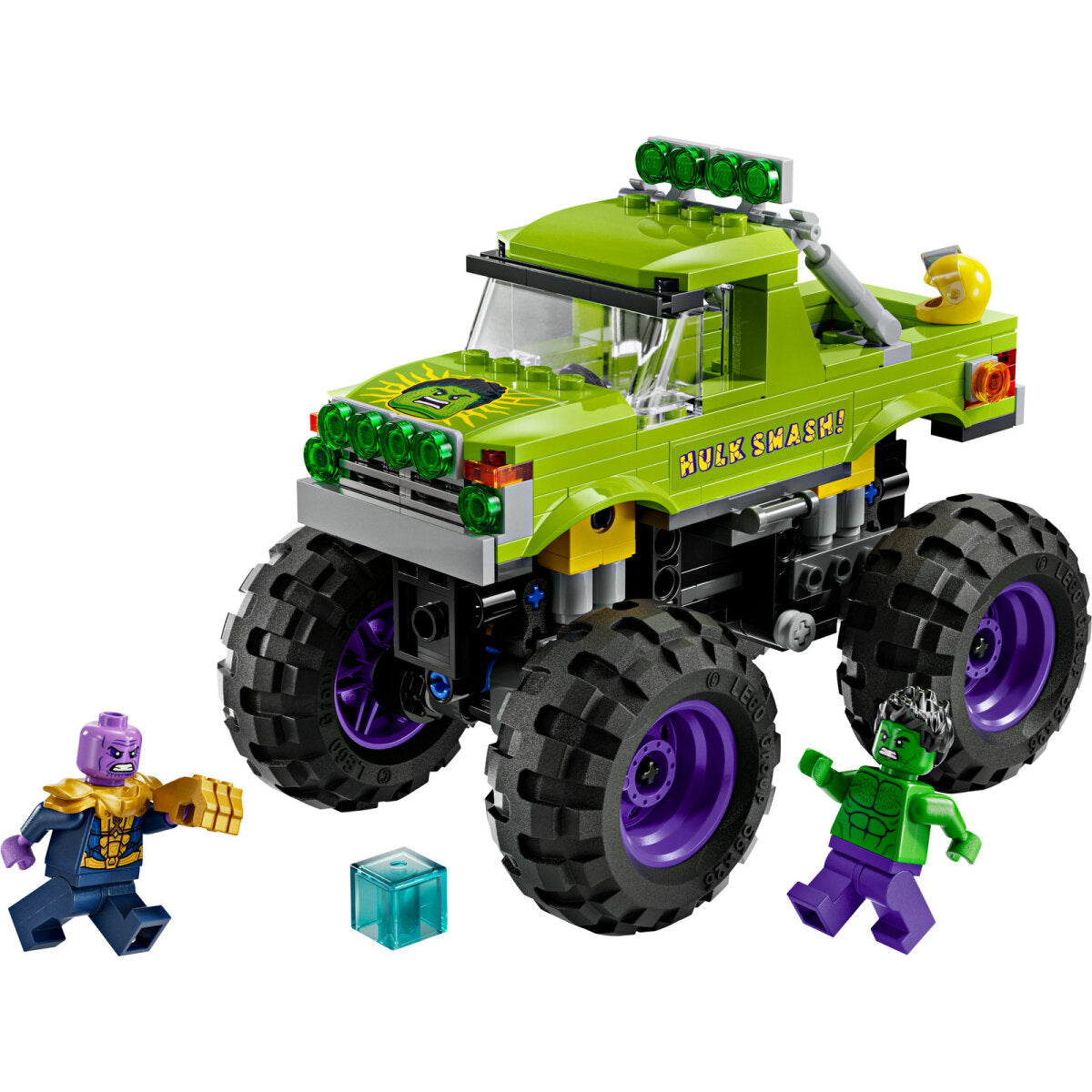 LEGO Marvel 76312 Hulk-Truck vs. Thanos – Super Heroes Battle Set for Kids 7+