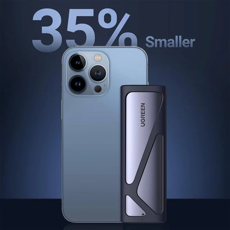 علبة UGREEN M.2 NVMe بسرعة 10Gbps مع كابل USB-C