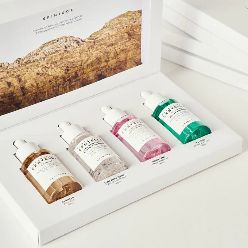 طقم سيروم SKIN 1004 سنتيلا – 4 أمبولات لتوهج البشرة