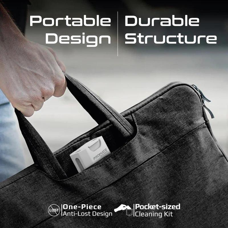 مجموعة تنظيف متعددة الوظائف 8 في 1 من برومات مع حامل للهاتف - أبيض