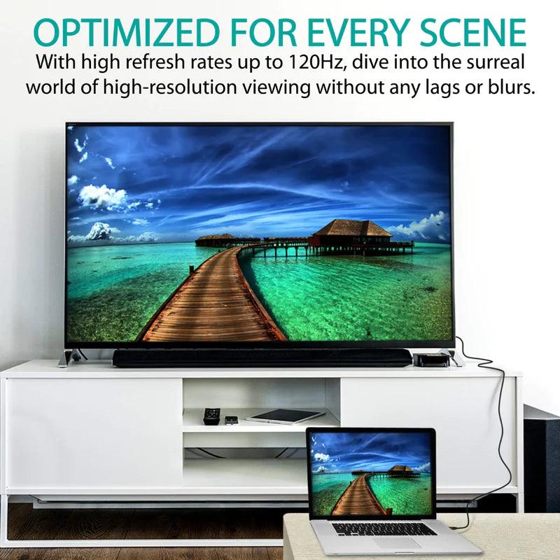 كابل اتش دي ام اي عالي الدقة من برومات سرعة 48 جيجابت في الثانية - أسود