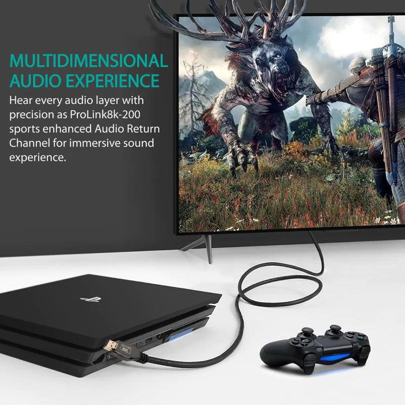 كابل اتش دي ام اي عالي الدقة من برومات سرعة 48 جيجابت في الثانية - أسود