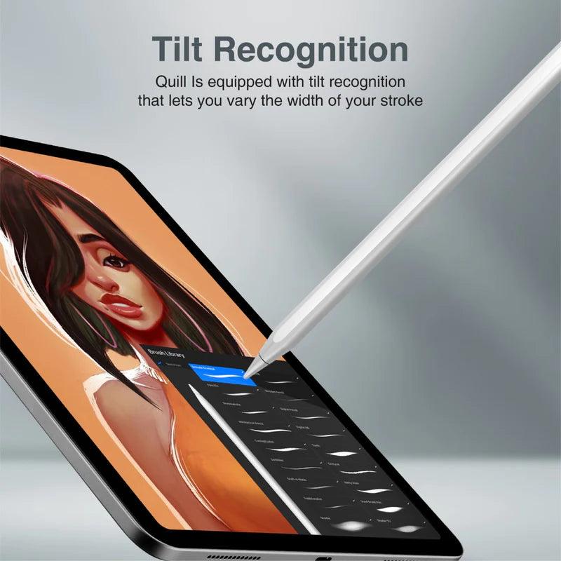 قلم لاسلكي النشط عالي الدقة من برومات للابتوب - أبيض