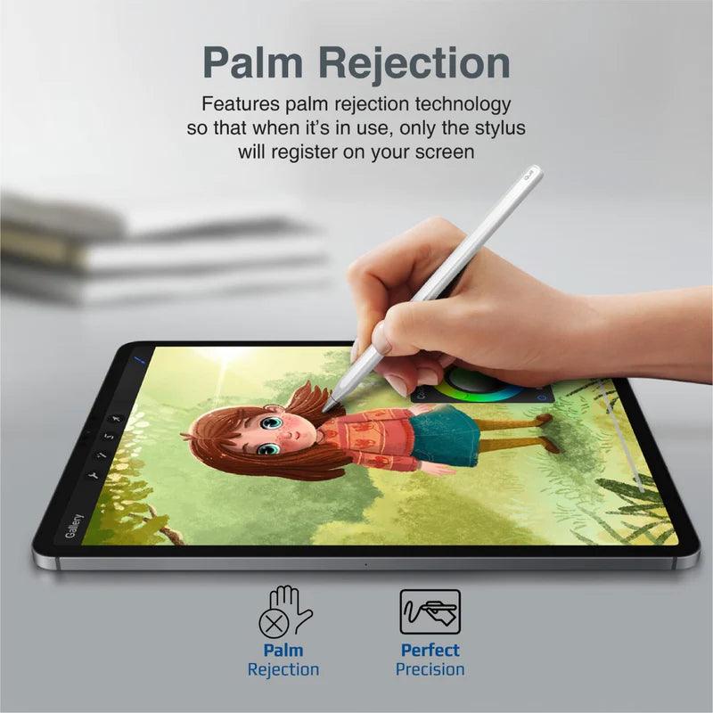 قلم لاسلكي النشط عالي الدقة من برومات للابتوب - أبيض