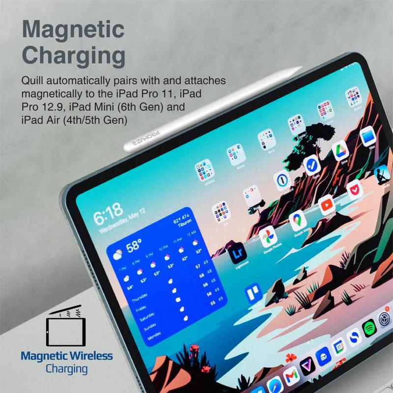 قلم لاسلكي النشط عالي الدقة من برومات للابتوب - أبيض