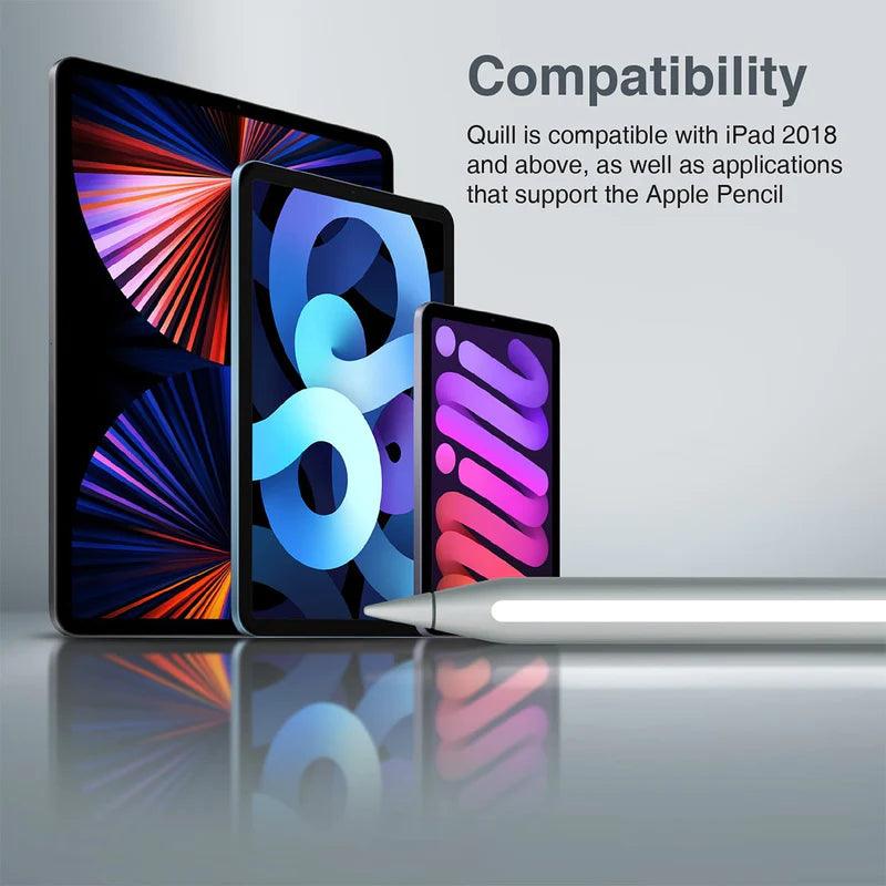 قلم لاسلكي النشط عالي الدقة من برومات للابتوب - أبيض