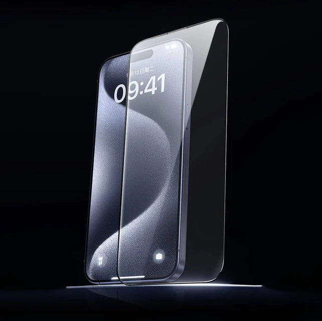 واقي شاشة Wiwu Crystal 10 زجاج مقوى فائق الصلابة – آيفون 15 / 16 (10 قطع)