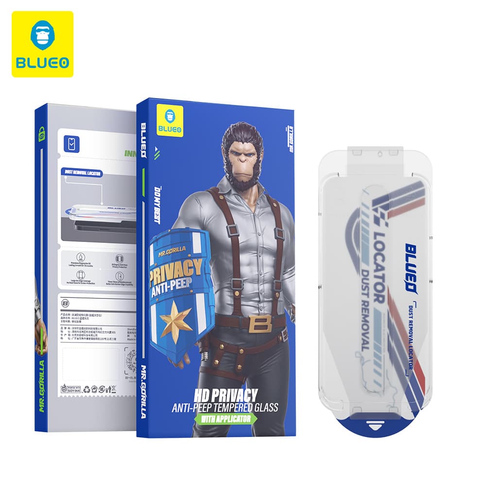 Blueo Privacy Tempered Glass Screen Protector for iPhone 17 / 17 Air / 17 Pro / 17 Pro Max – Privacy Protection & Scratch Resistant