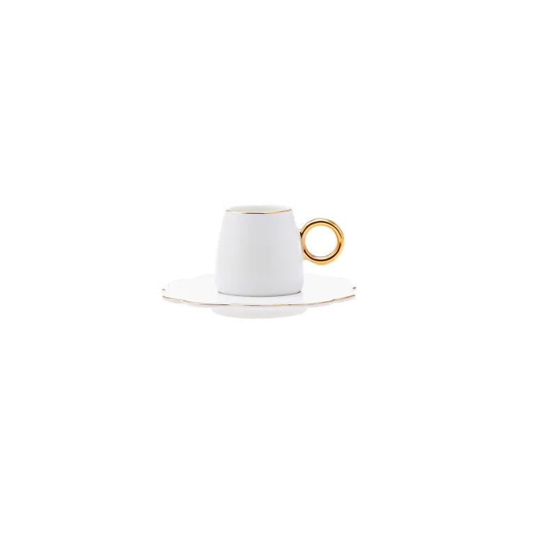 Karaca Oya 6-Piece Coffee Cup Set – 75ml Elegant