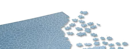 أحجية Ravensburger 654 قطعة - Krypt Silver للألغاز الهندسية