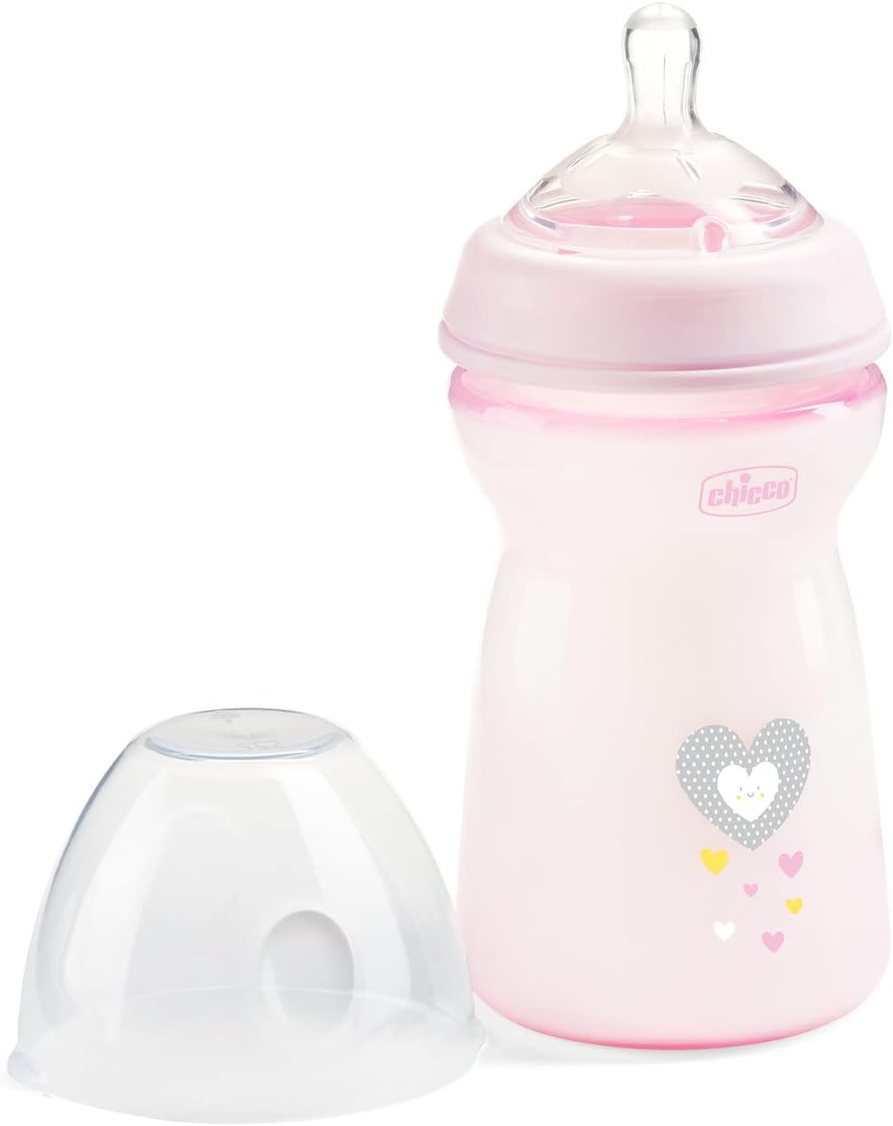 Chicco Natural Feeling Bottle 330ml Fast Flow 6M+ - Pink