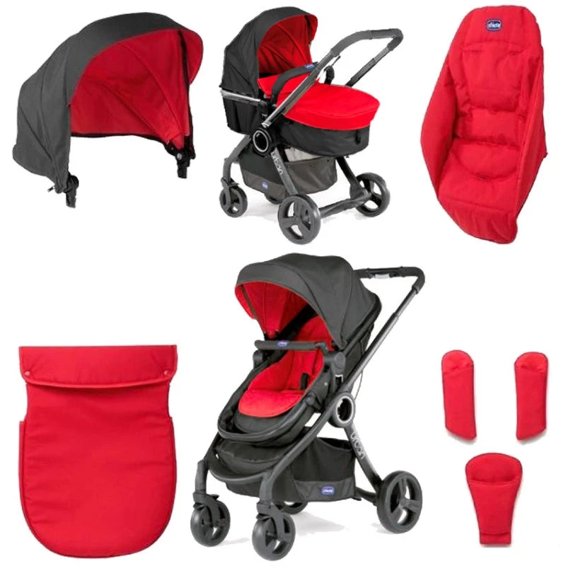 Chicco Urban Stroller – Red Wave Color Pack – Stylish & Cozy