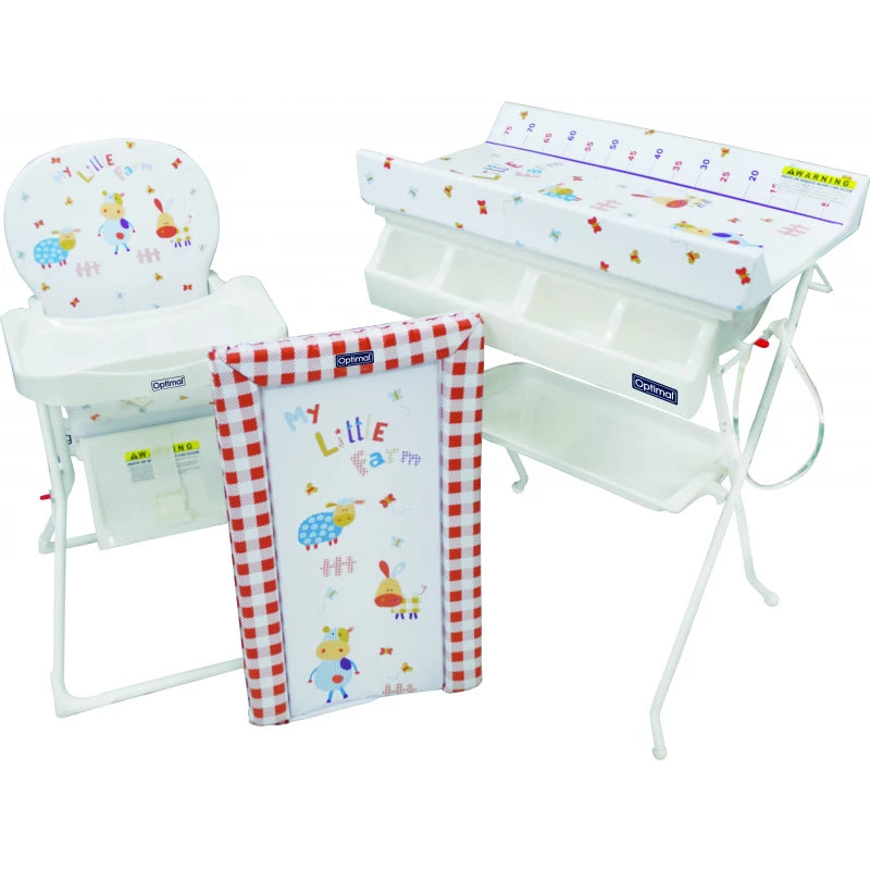 حصيرة تبديل حفاضات ناعمة – أوبتيمال – أبيض 80×47 سم