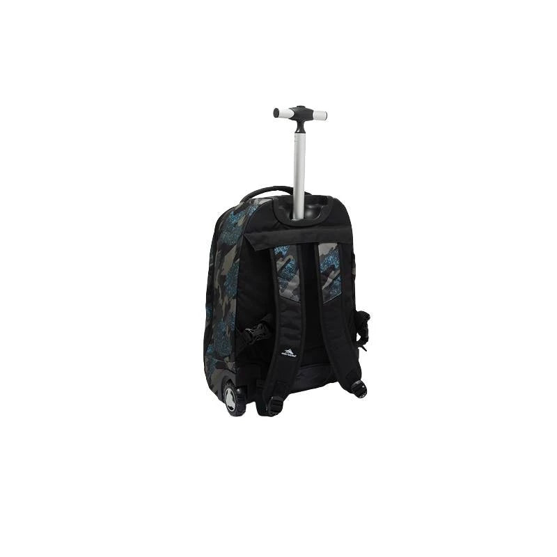 High Sierra Black Wheeled Backpack – Sleek & Versatile