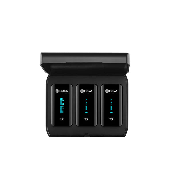 BOYA BY-XM6-K2 Dual Wireless Microphone System – 2.4GHz Compact Kit