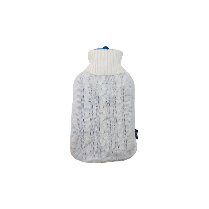 كيس ماء ساخن مطاطي Optimal مع غطاء محبوك – ألوان متنوعة