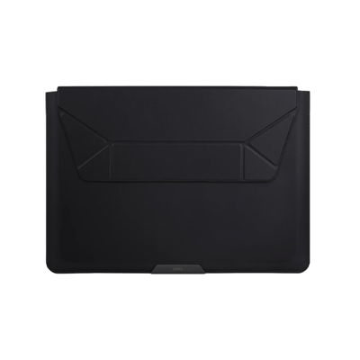 UNIQ Oslo Laptop Sleeve with Foldable Stand 14 inch - Jet Black