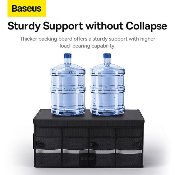 صندوق تخزين السيارة من باسيوس بسعة 60 لترًا باللون الأسود