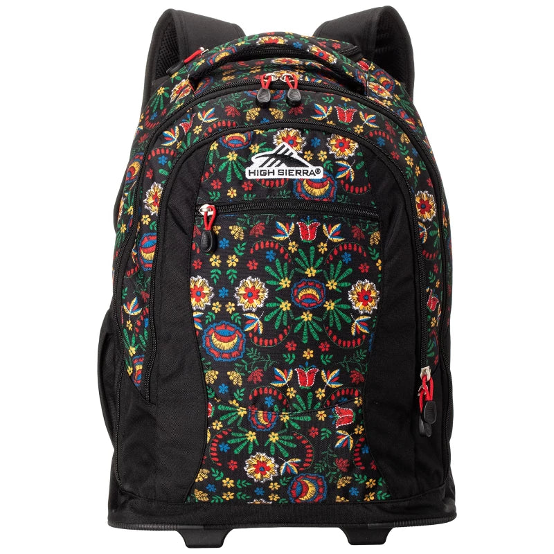 حقيبة بعجلات من هاي سييرا – لون أسود عملي للسفر