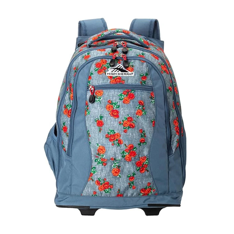 High Sierra Curve Wheeled Backpack – Dark Blue & Durable