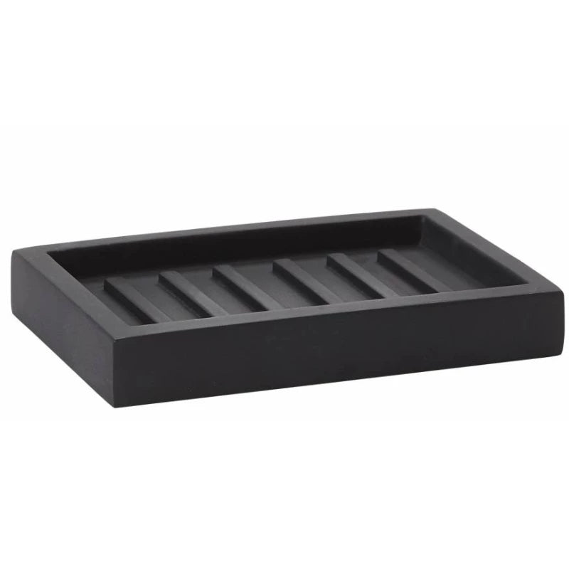 Aquanova Moon Soap Dish – Sleek Black Polyresin Design