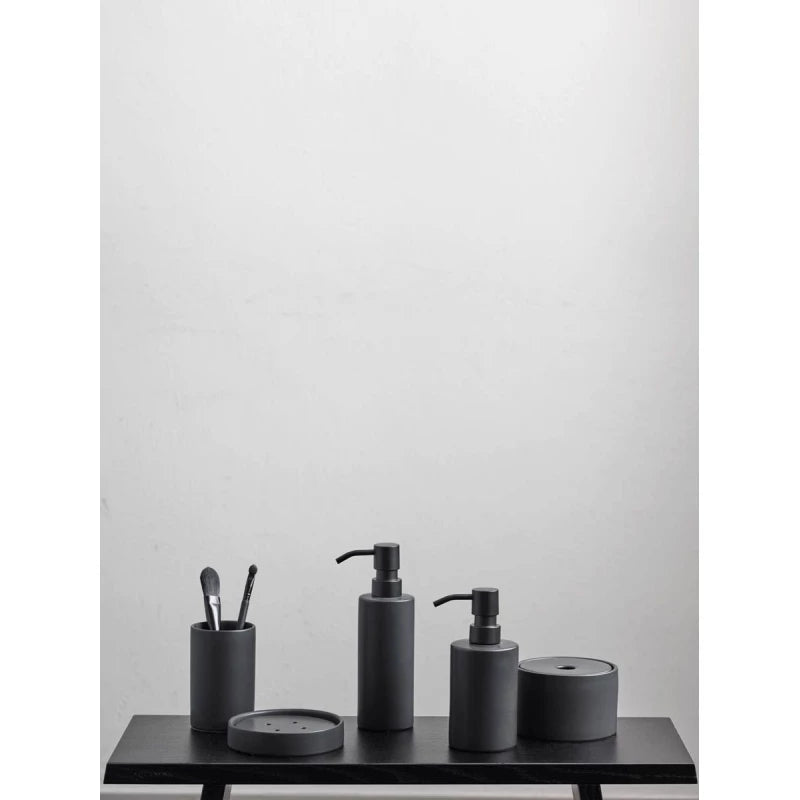 Aquanova Forte Soap Dispenser – Black Stoneware, 330 ml