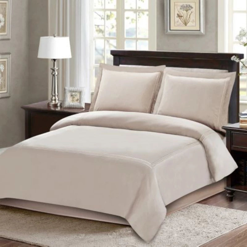 طقم غطاء لحاف كينج ARMN – وردي بودر ناعم (4 قطع)