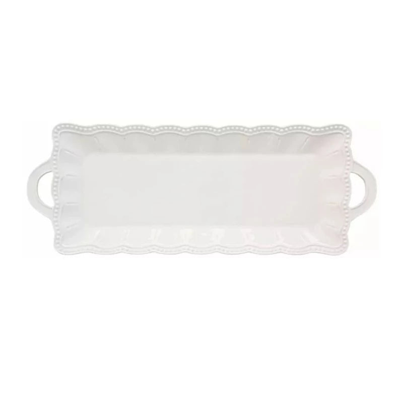 Easy Life Elite White Porcelain Serving Platter – 43×16cm