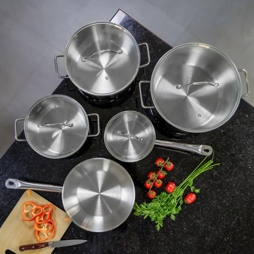 Royalford RF10978 9Pcs Stainless Steel Cookware Set