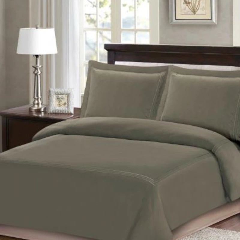 طقم بيت لحاف كوين 4 قطع بني من ARMN Nature Soft