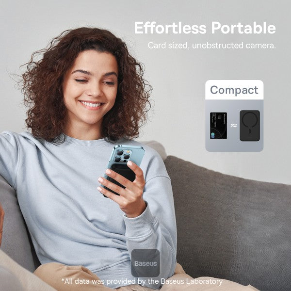 باور بانك مغناطيسي صغير لاسلكي سريع الشحن من باسيوس بسعة 10000 مللي أمبير في الساعة 30 وات