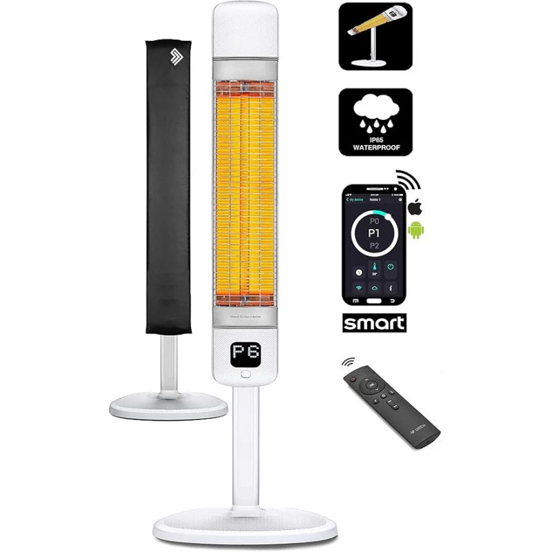 Luxeva Electric Heater 2500W – Smart WiFi Carbon Heater with Remote Control & LED Display (LUXEVA2500W)